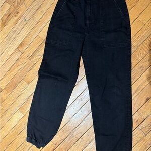 MOTHER Women's Black Cargo Jeans